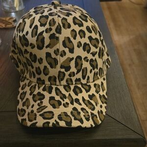 Leopard Patterned Baseball Cap, NWOT.
